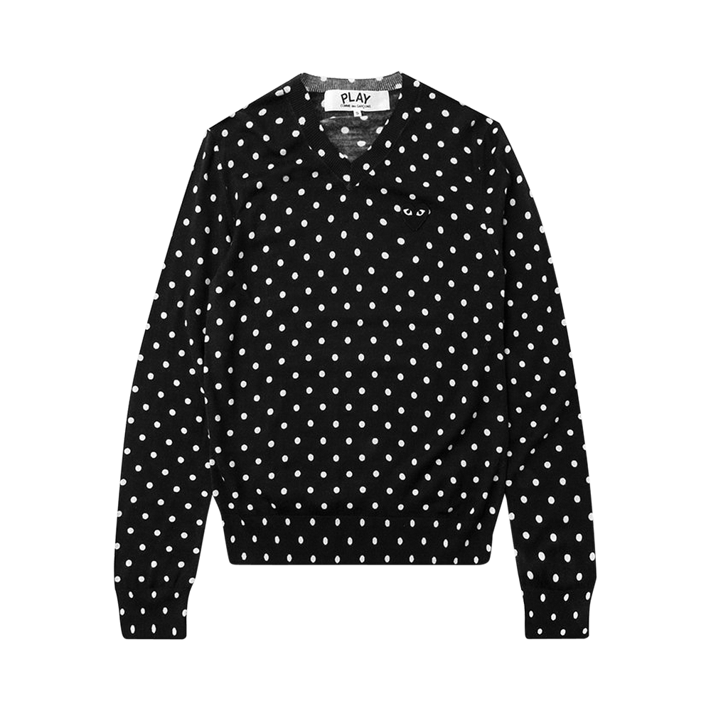 Comme des Garçons PLAY V-Neck Sweater Black