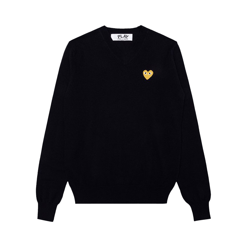 Comme des Garçons PLAY Gold Heart Sweater Navy