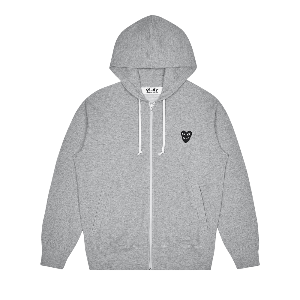 Comme des Garçons PLAY Stacked Heart Hoodie Grey