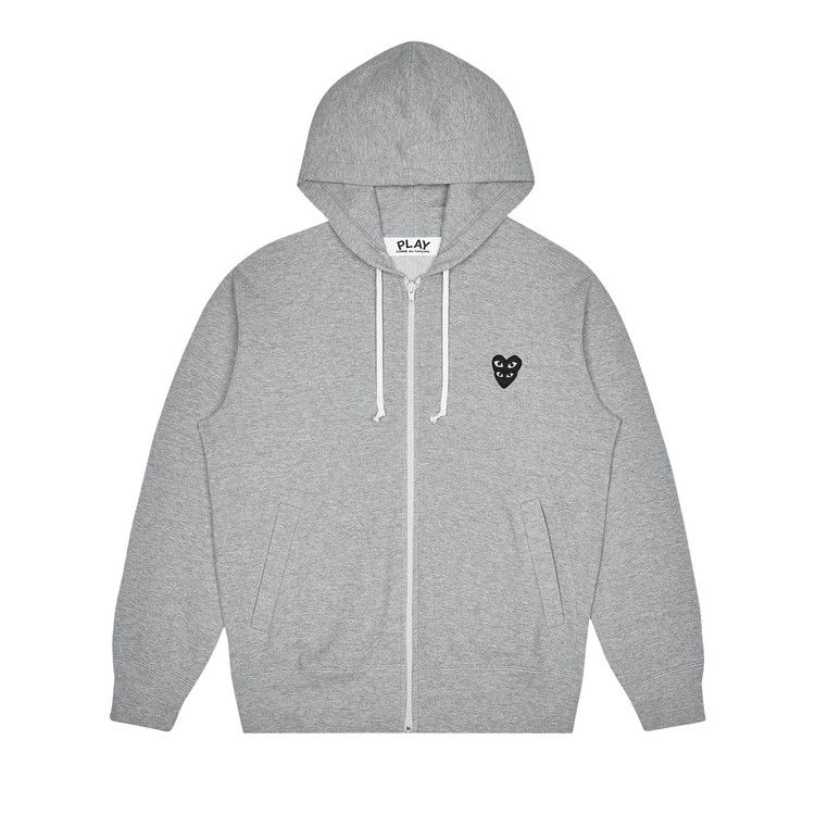Comme des Garçons PLAY Stacked Heart Hoodie Grey