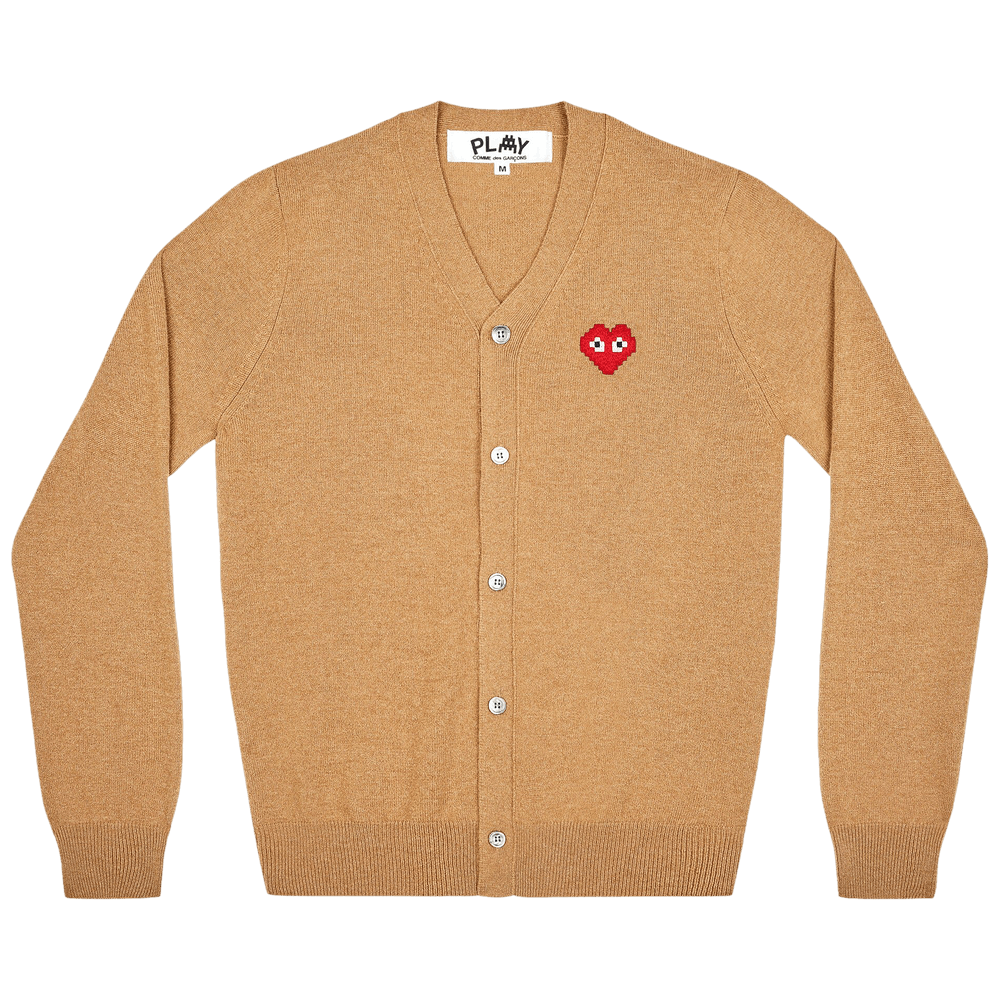 Comme des Garçons PLAY Heart Cardigan Camel