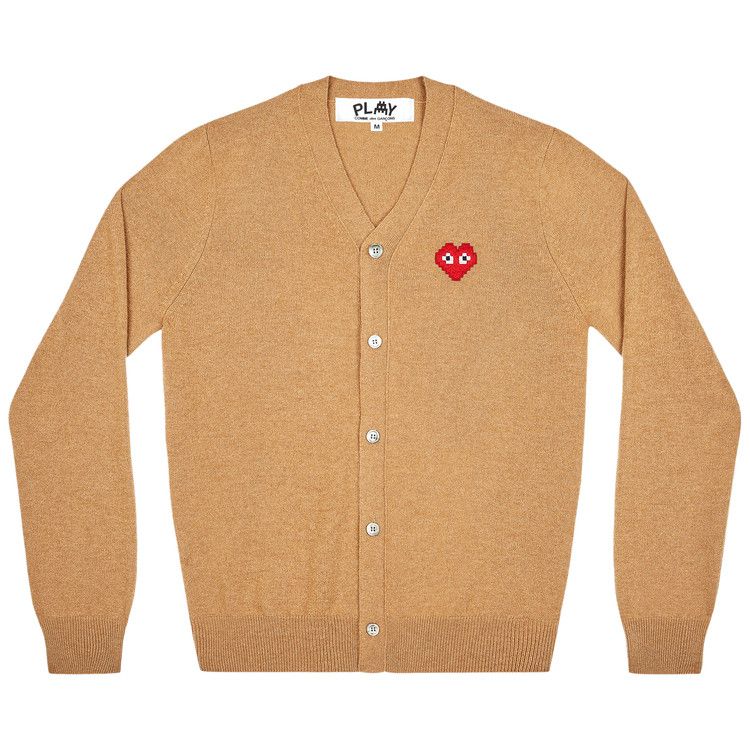Comme des Garçons PLAY Heart Cardigan Camel