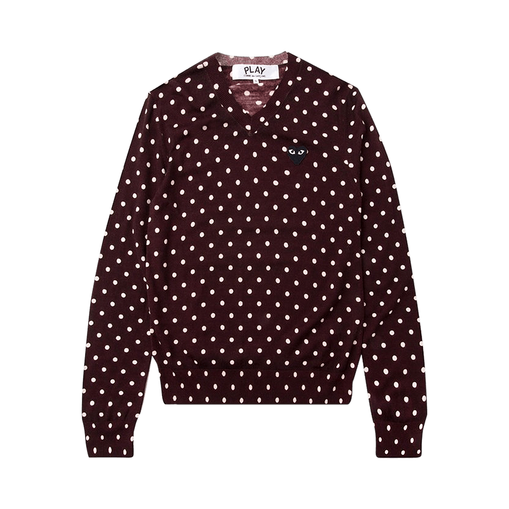 Comme des Garçons PLAY V-Neck Sweater Red