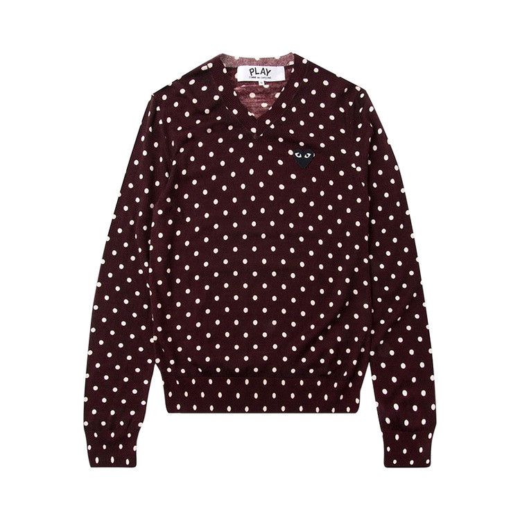 Comme des Garçons PLAY V-Neck Sweater Red