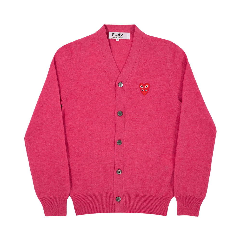 Comme des Garçons PLAY Heart Logo Cardigan Pink