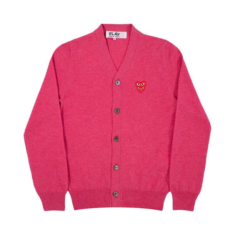 Comme des Garçons PLAY Heart Logo Cardigan Pink