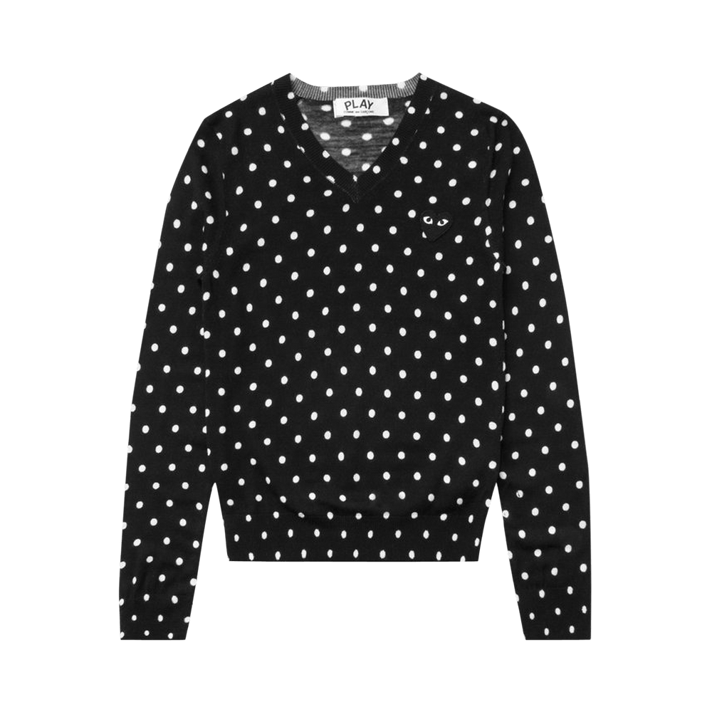 Comme des Garçons PLAY Polka Dot Sweater Black