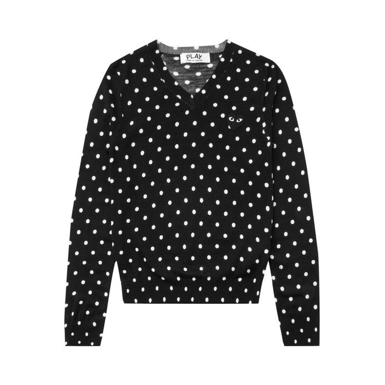 Comme des Garçons PLAY Polka Dot Sweater Black