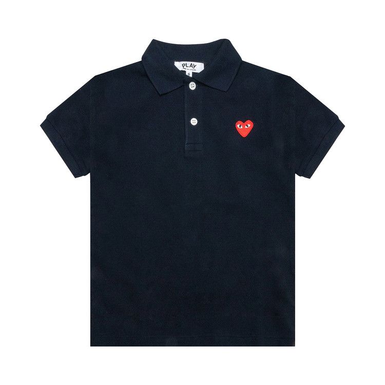 Comme des Garçons PLAY Kids Heart Polo Black