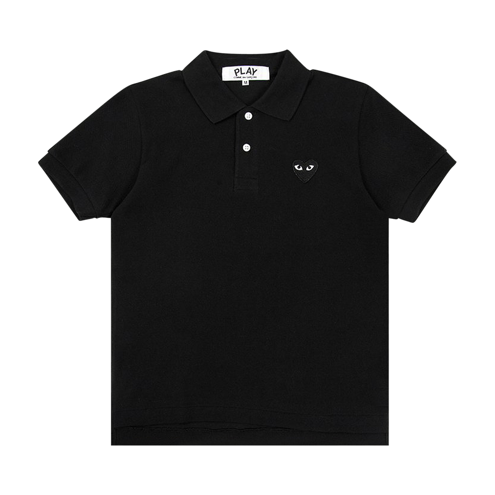 Comme des Garçons PLAY Black Emblem Polo Shirt Black