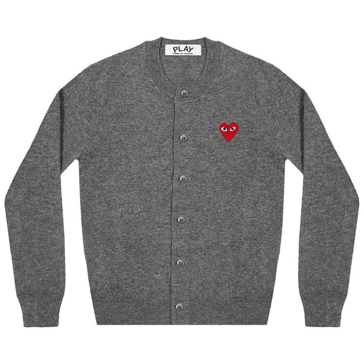 Comme des Garçons PLAY Heart Cardigan Grey