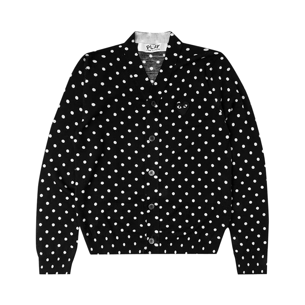 Comme des Garçons PLAY Polka Dot Cardigan Black Heart Black