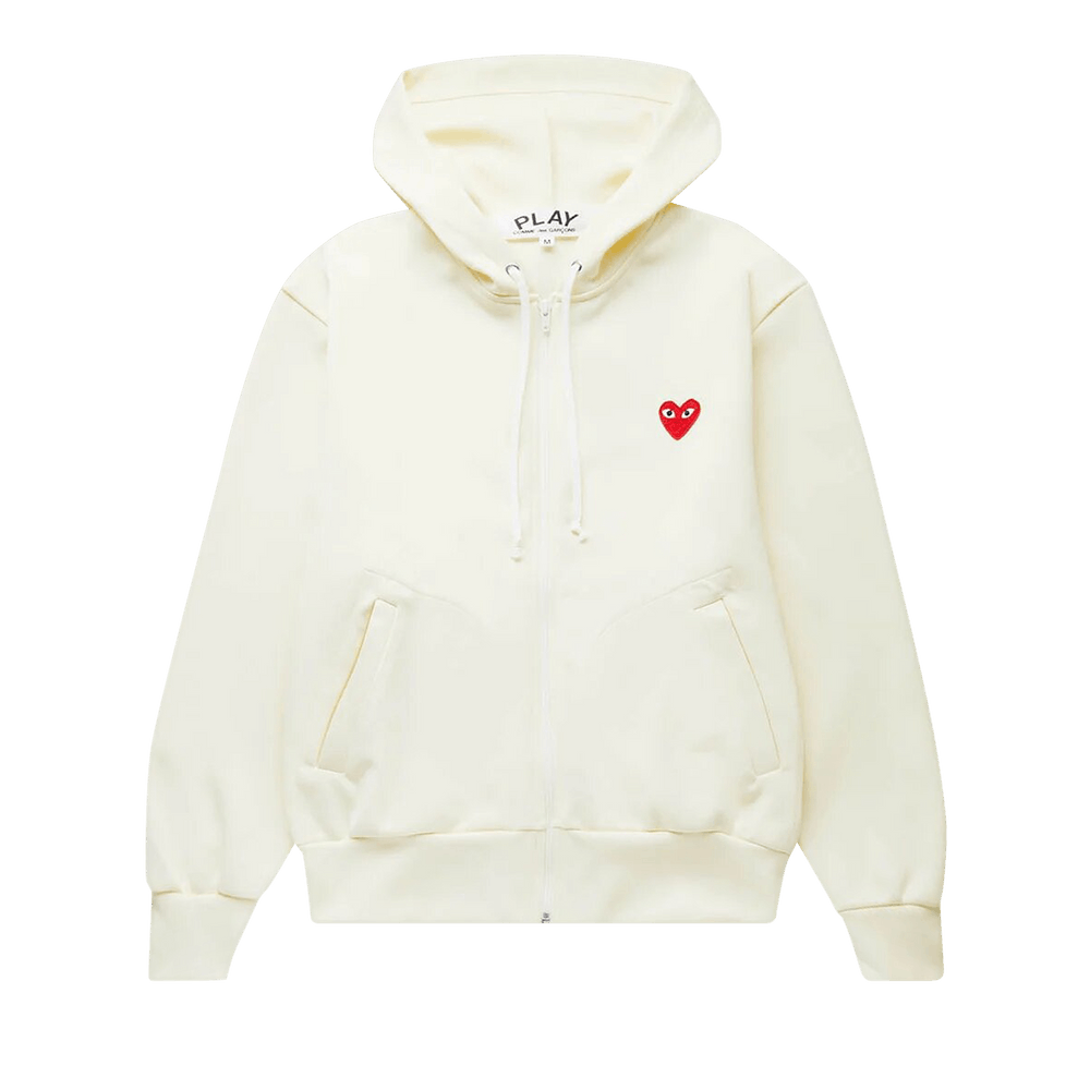 Comme des Garçons PLAY Zip Hoodie Ivory