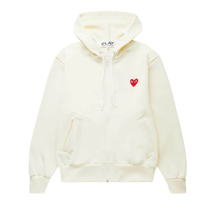 Comme des Garçons PLAY Zip Hoodie Ivory