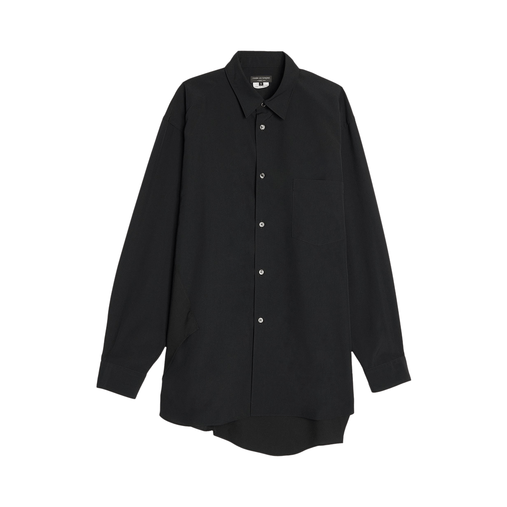 Comme des Garçons Homme Plus Polyester Spun Broad Thick Shirt Black