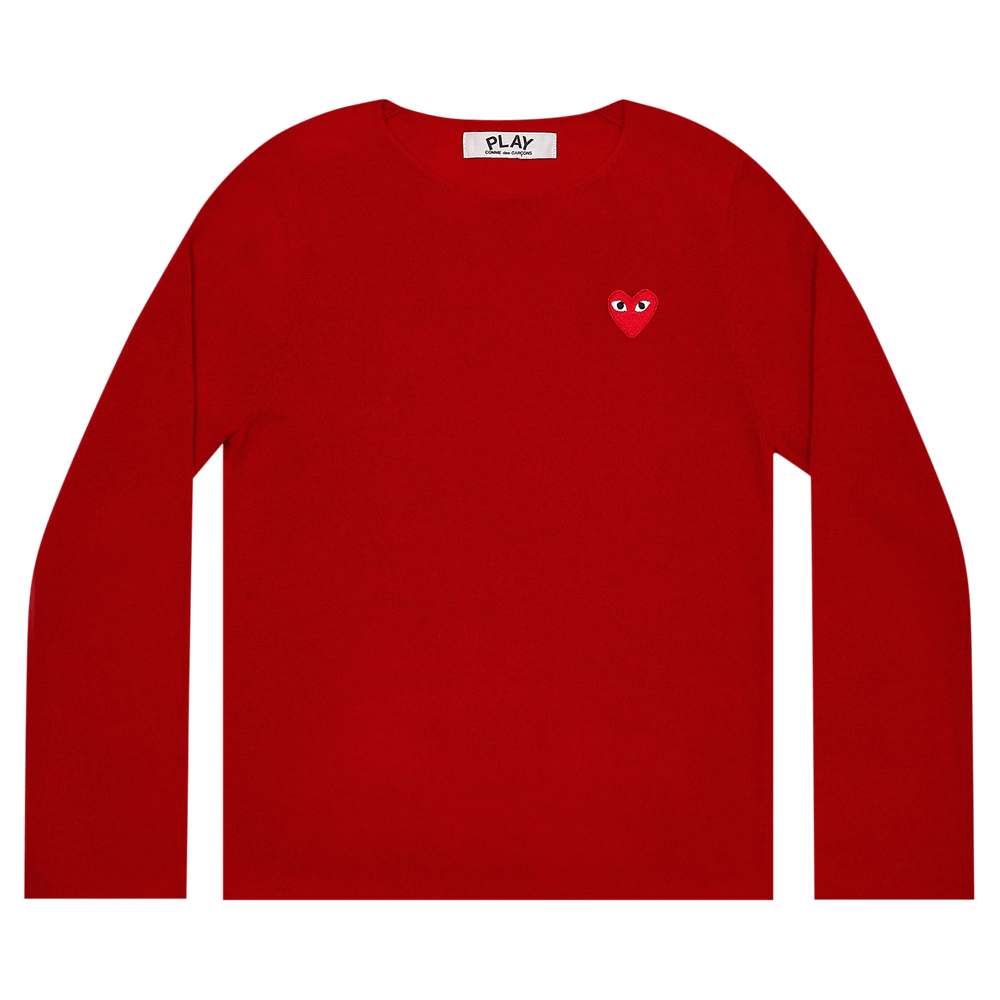 Comme des Garçons PLAY Crewneck Sweater Red