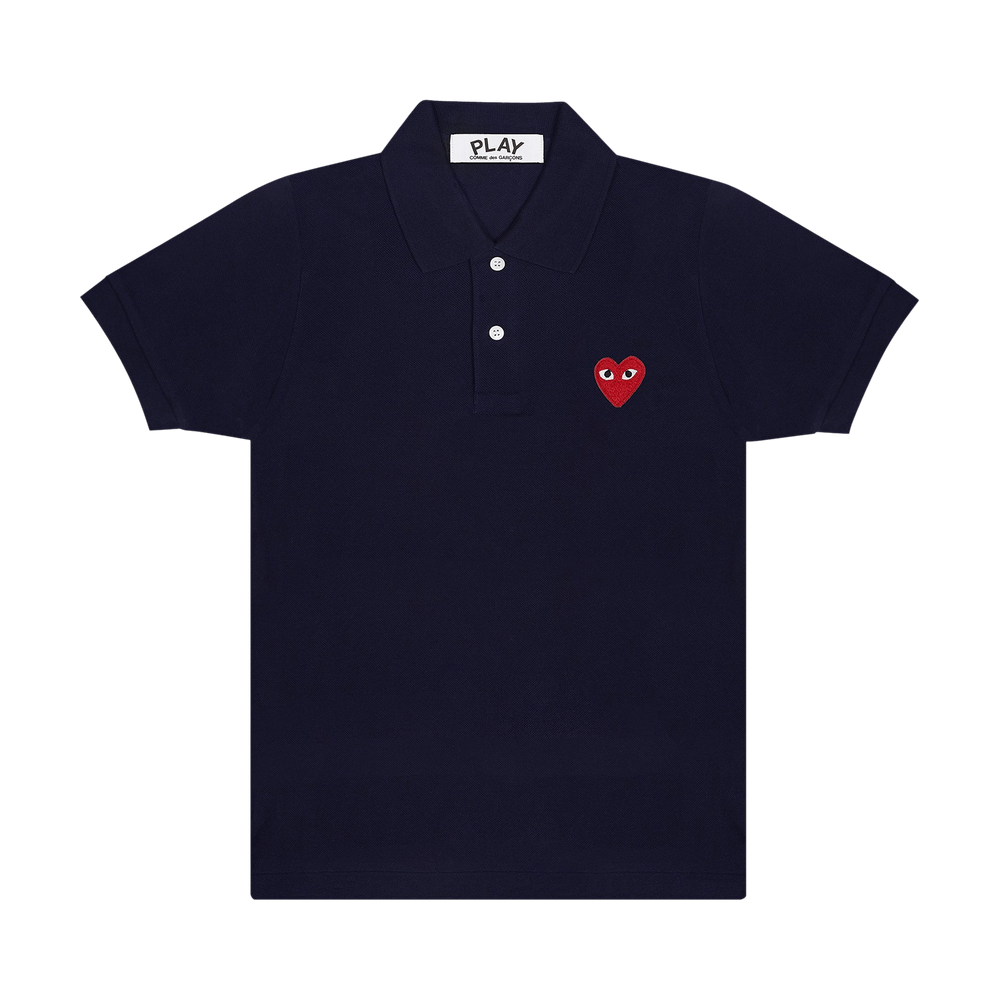 Comme des Garçons PLAY Emblem Polo T-Shirt Navy