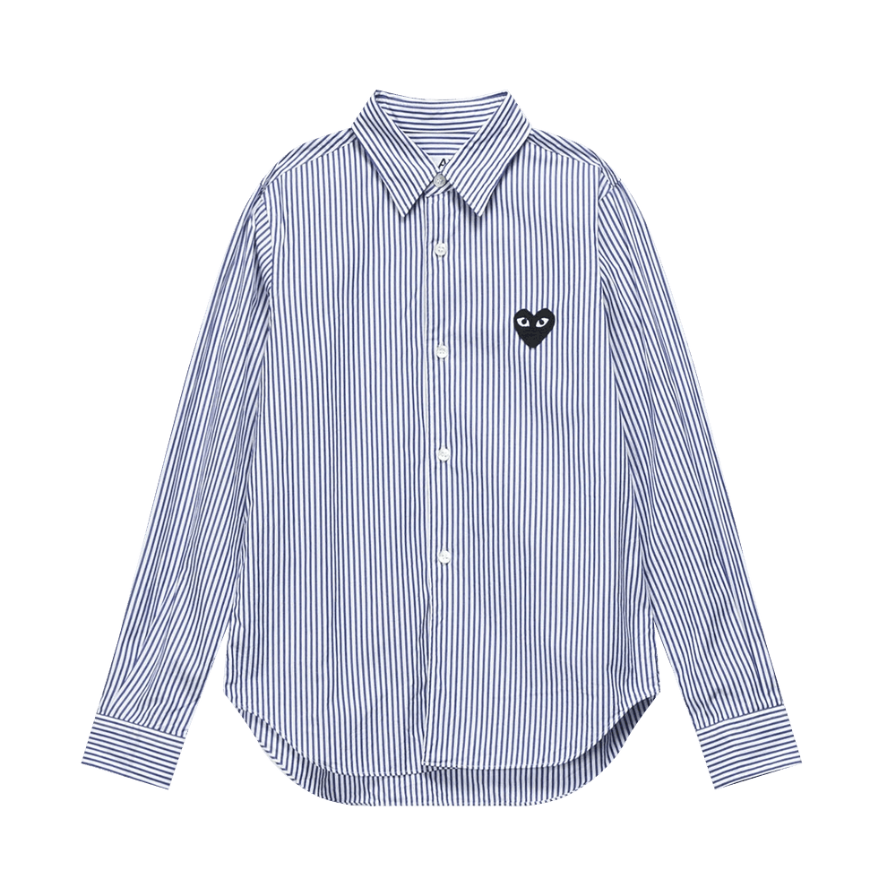 Comme des Garçons PLAY Stripe Woven Shirt Blue