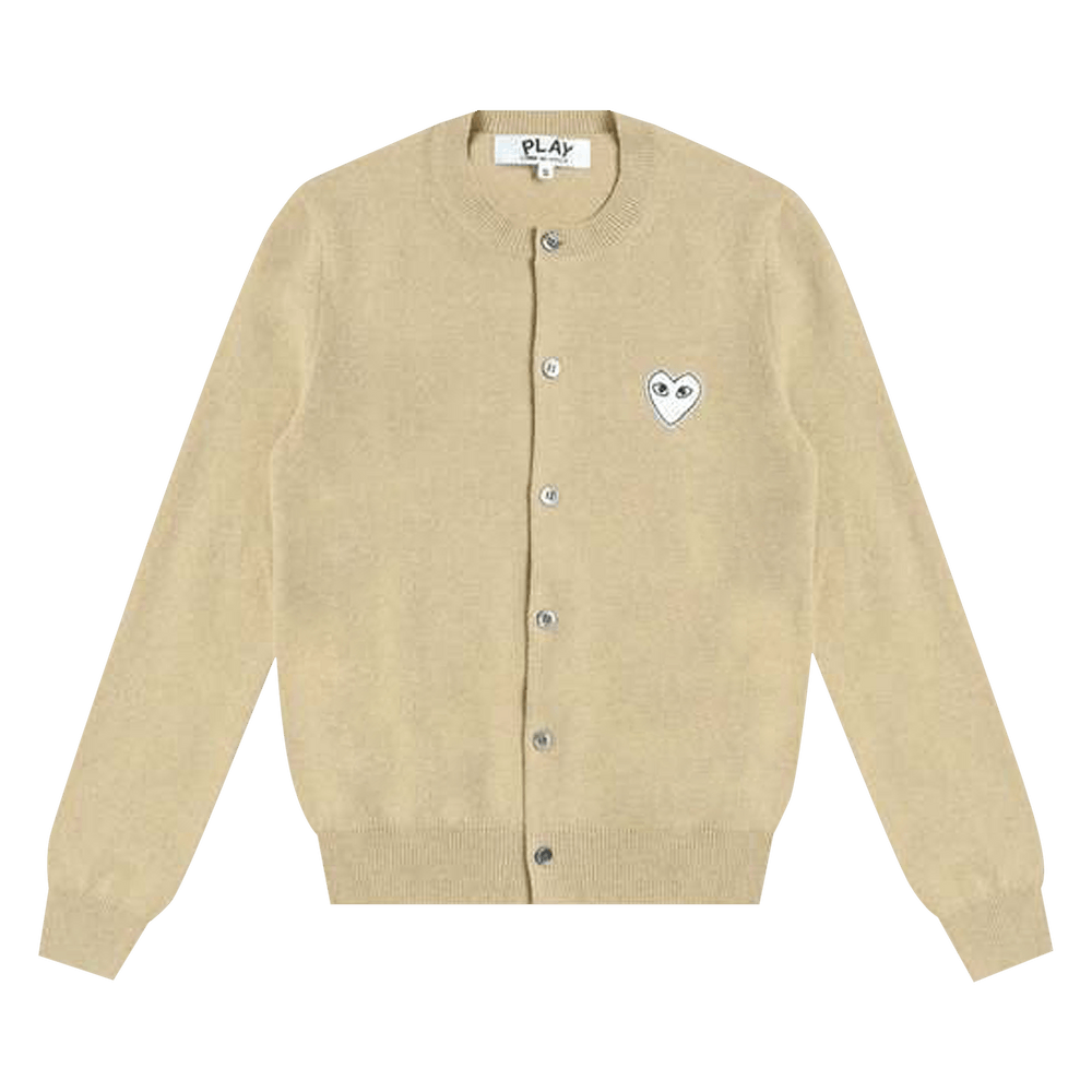 Comme des Garçons PLAY Heart Patch Cardigan Beige