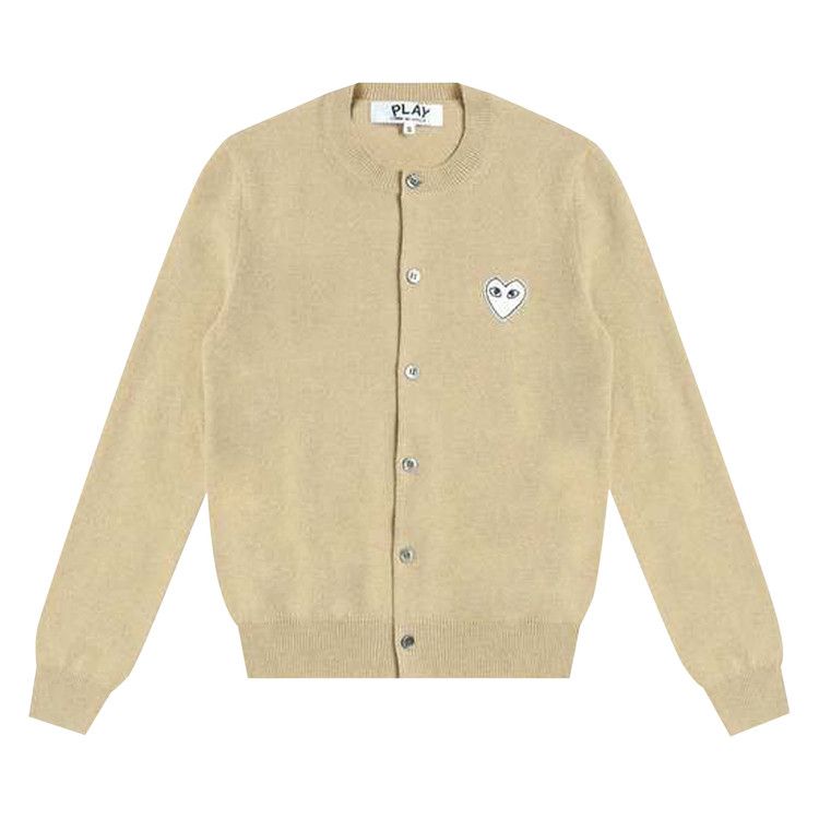 Comme des Garçons PLAY Heart Patch Cardigan Beige