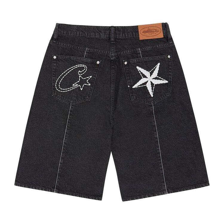 Corteiz C-Star Denim Shorts Black Price in India | Culture Circle